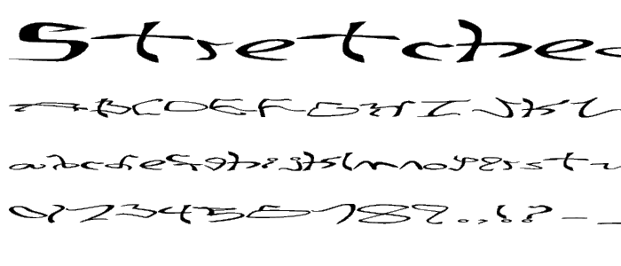 001 Stretched-Strung Very Wide font